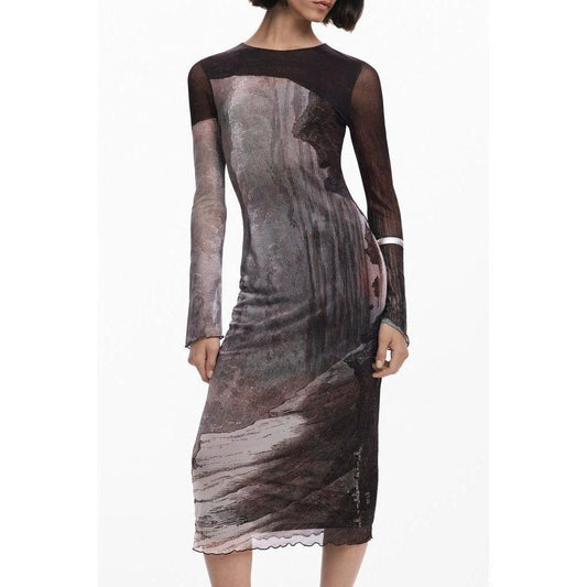Desigual Kleid Langarm Braun | ELORÉ by Desigual