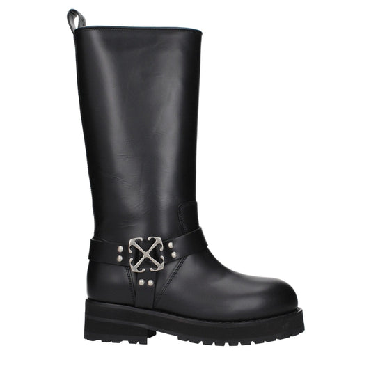 Off White Stiefel Track Hochwertiges Leder Schwarz | ELORÉ by Off-White