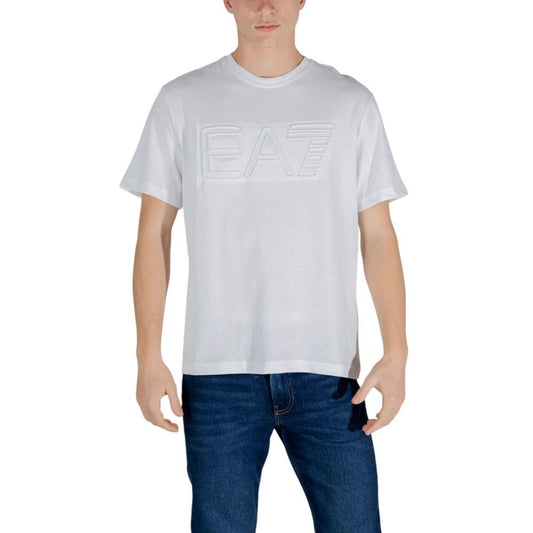 EA7 Emporio Armani Weißes Baumwoll-T-Shirt by EA7 Emporio Armani