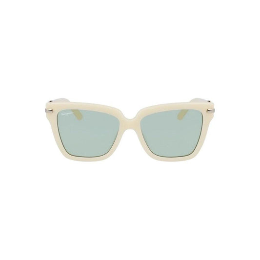 Ferragamo Sonnenbrille Quadratisch Grau Glänzend | ELORÉ by Ferragamo