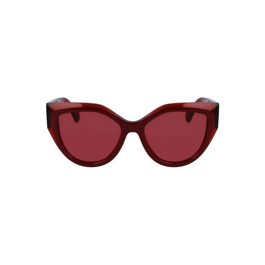 Salvatore Ferragamo Cat Eye Sonnenbrille Rot Burg | ELORÉ by Ferragamo