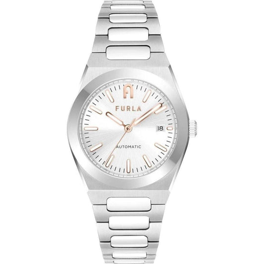 Furla Automatik Edelstahl Uhr Datumfenster Grau | ELORÉ by Furla