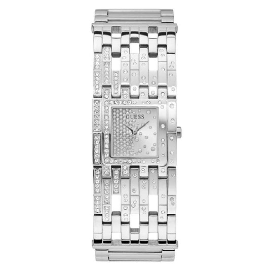 Guess Armbanduhr Kristallbesatz Edelstahl Grau | ELORÉ by Guess