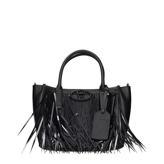 Valentino Garavani Schwarze Lederhandtasche by Valentino Garavani