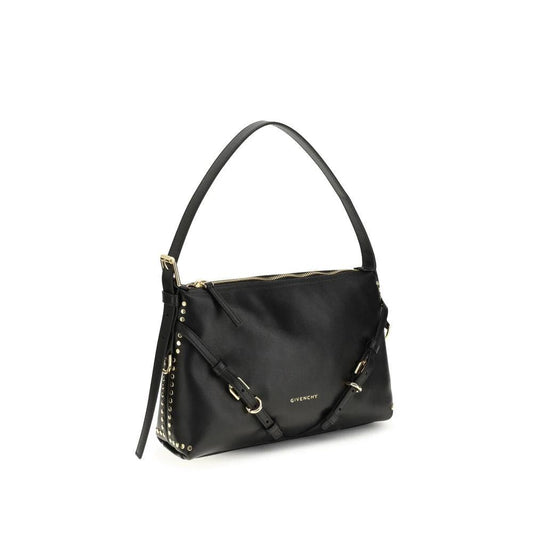 Givenchy Schwarze Bos Taurus Kalbsleder Schultertasche by Givenchy