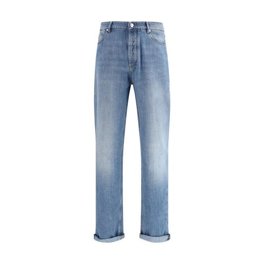 Brunello Cucinelli Blaue Jeans aus Baumwolle im geraden Schnitt by Brunello Cucinelli