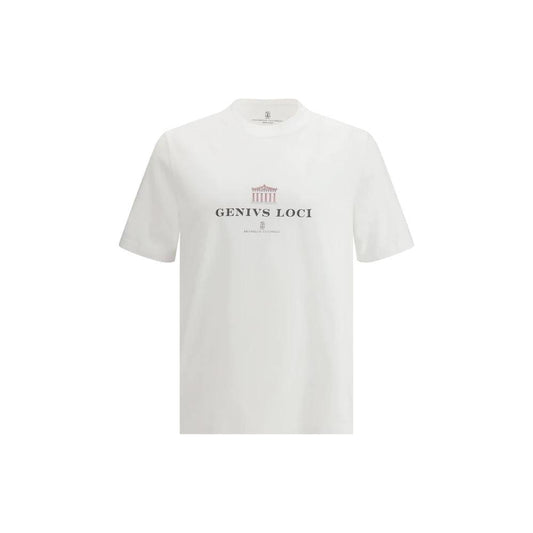 Brunello Cucinelli Cucinelli Weißes Baumwoll-T-Shirt by Brunello Cucinelli Cucinelli