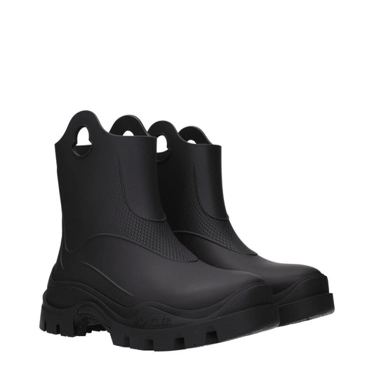 Moncler Schwarze Ankle Boots aus Baumwolle by Moncler