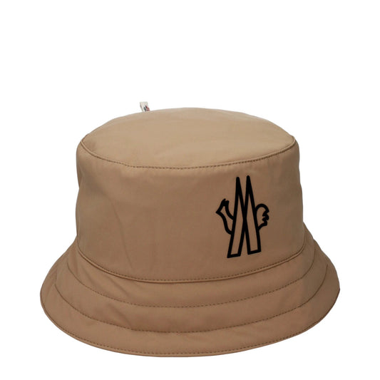 Moncler Beige Fabric Bucket Hat by Moncler