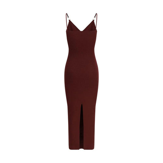 Versace Bordeaux Viscose Casual Dress by Versace
