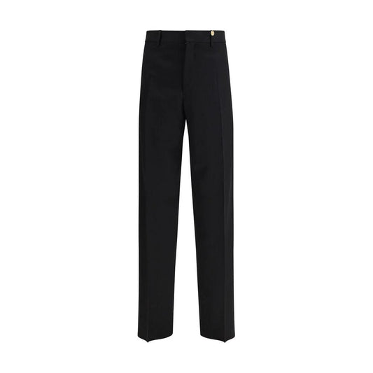 Versace Schwarze Woll-Anzughose aus Fleece by Versace