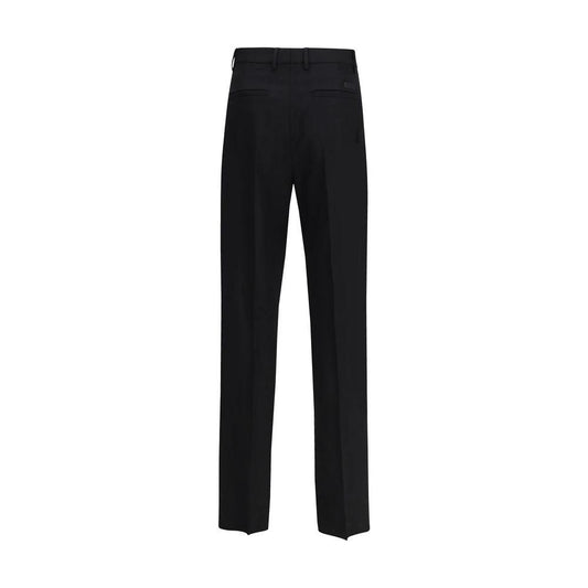 Versace Schwarze Woll-Anzughose aus Fleece by Versace