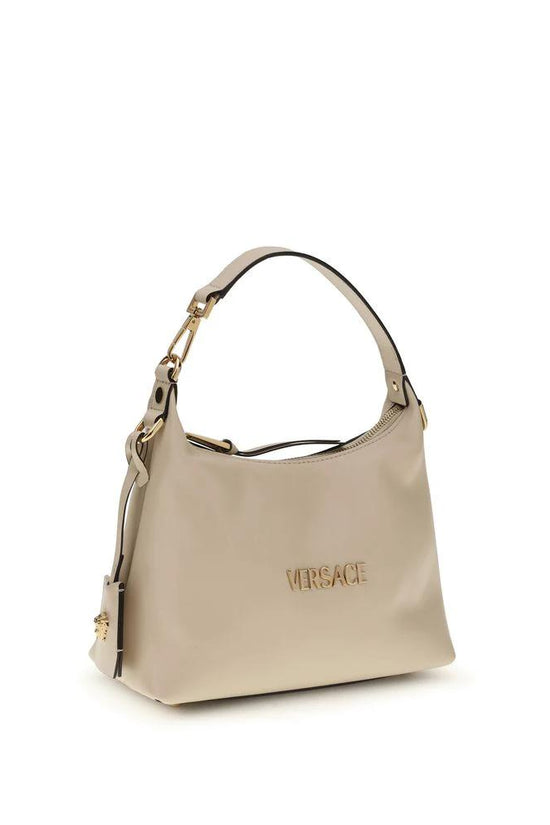 Versace Beige Calf Leather Bos Taurus Handtasche by Versace
