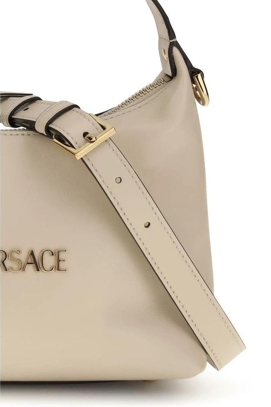 Versace Beige Calf Leather Bos Taurus Handtasche by Versace