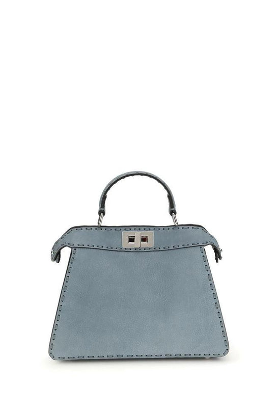 Fendi Handtasche aus blauem Kalbsleder Bos Taurus by Fendi