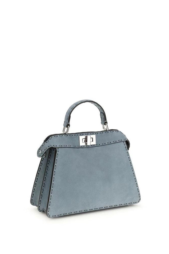 Fendi Handtasche aus blauem Kalbsleder Bos Taurus by Fendi