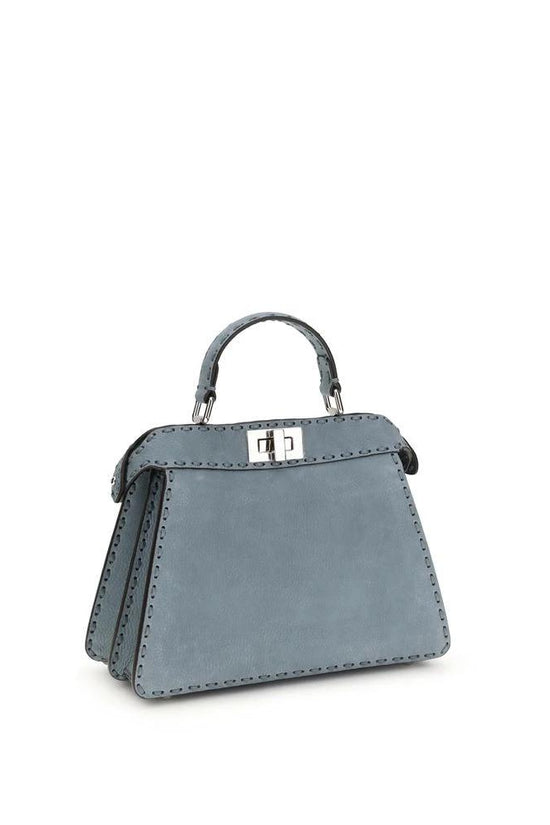 Fendi Handtasche aus blauem Kalbsleder Bos Taurus by Fendi