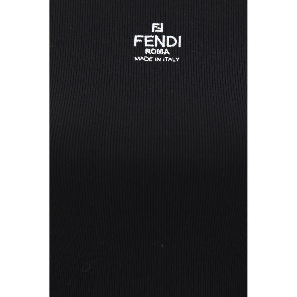 Fendi Schwarzes Baumwoll-T-Shirt by Fendi
