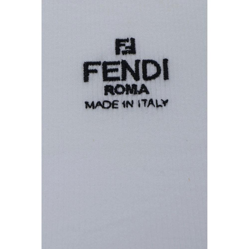 Fendi Weißes Baumwoll-T-Shirt by Fendi