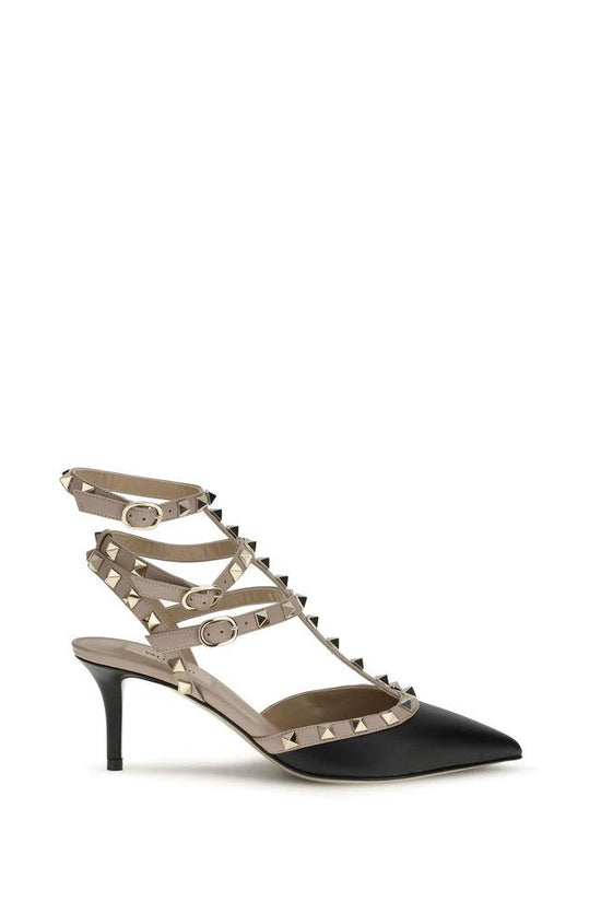 Valentino Garavani Schwarze Pumps aus Kalbsleder Bos Taurus mit mittelhohem Absatz by Valentino Garavani
