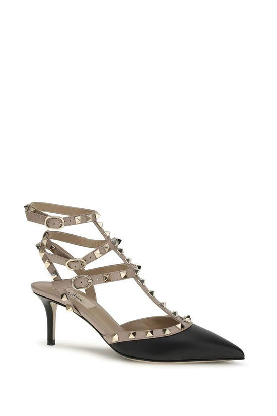 Valentino Garavani Schwarze Pumps aus Kalbsleder Bos Taurus mit mittelhohem Absatz by Valentino Garavani