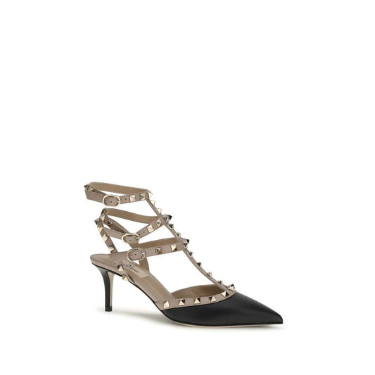 Valentino Garavani Schwarze Pumps aus Kalbsleder Bos Taurus mit mittelhohem Absatz by Valentino Garavani