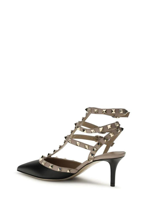 Valentino Garavani Schwarze Pumps aus Kalbsleder Bos Taurus mit mittelhohem Absatz by Valentino Garavani