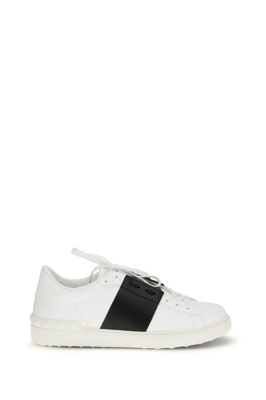 Valentino Garavani Weiße Low-Top-Sneaker aus Kalbsleder Bos Taurus by Valentino Garavani