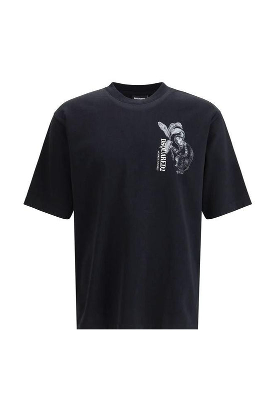 Dsquared² Schwarzes Baumwoll-T-Shirt by Dsquared²
