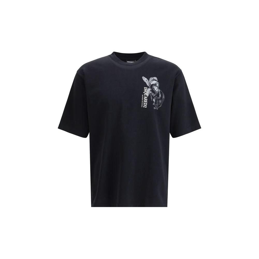 Dsquared² Schwarzes Baumwoll-T-Shirt by Dsquared²