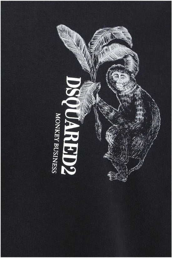 Dsquared² Schwarzes Baumwoll-T-Shirt by Dsquared²