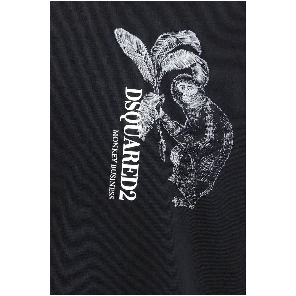 Dsquared² Schwarzes Baumwoll-T-Shirt by Dsquared²