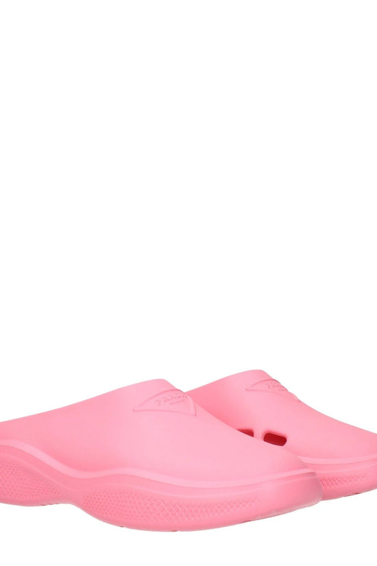Prada Pink Cotton Slippers by Prada