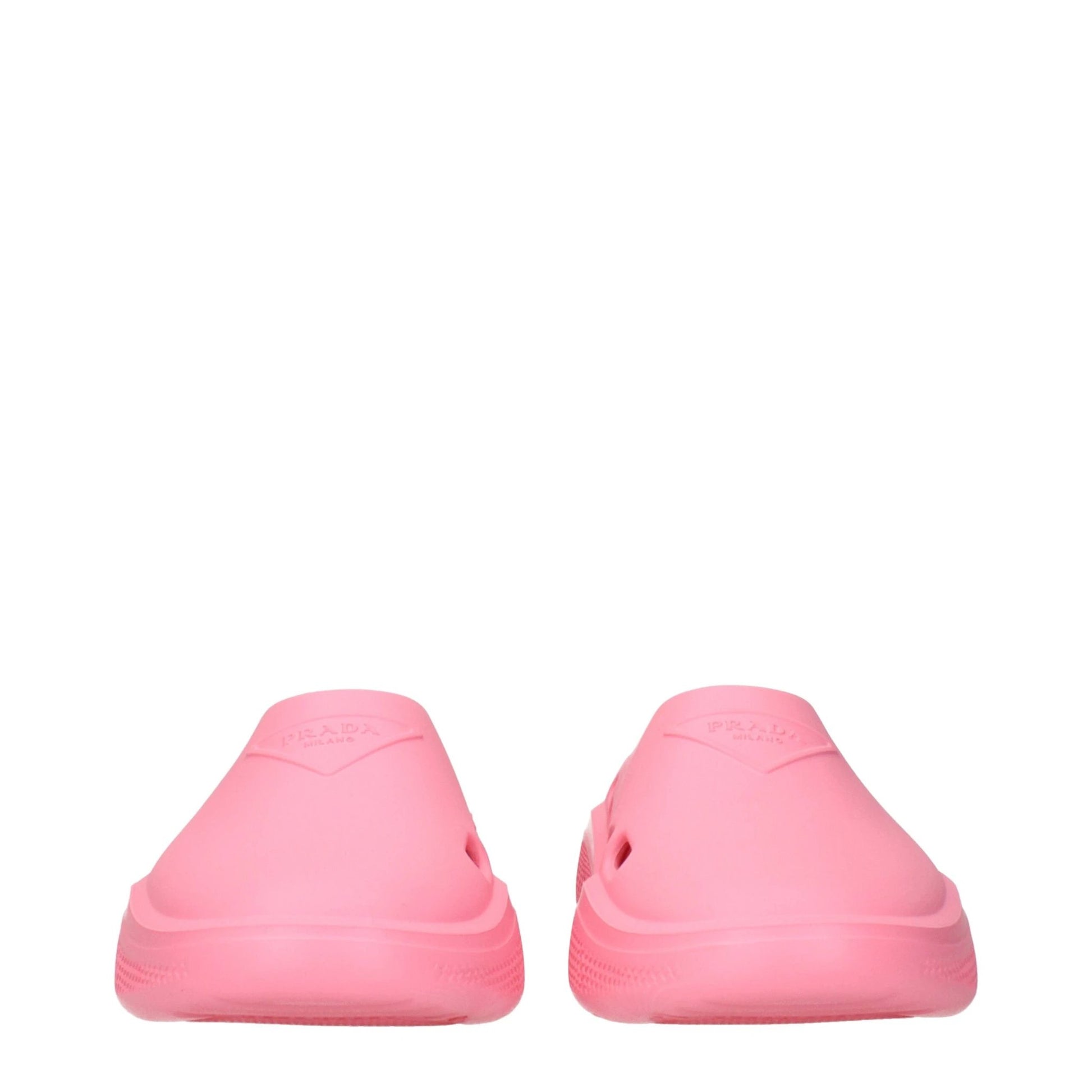 Prada Pink Cotton Slippers by Prada