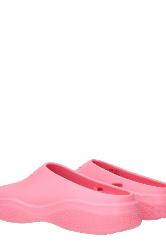 Prada Pink Cotton Slippers by Prada