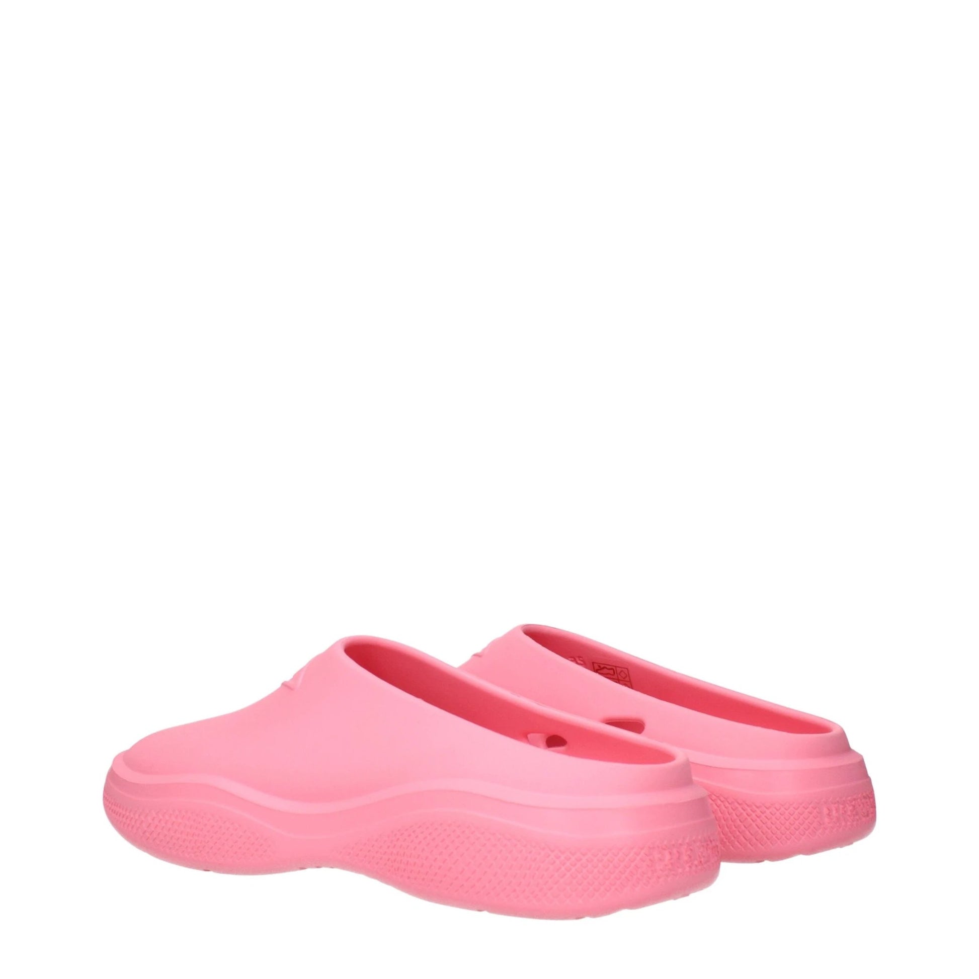 Prada Pink Cotton Slippers by Prada