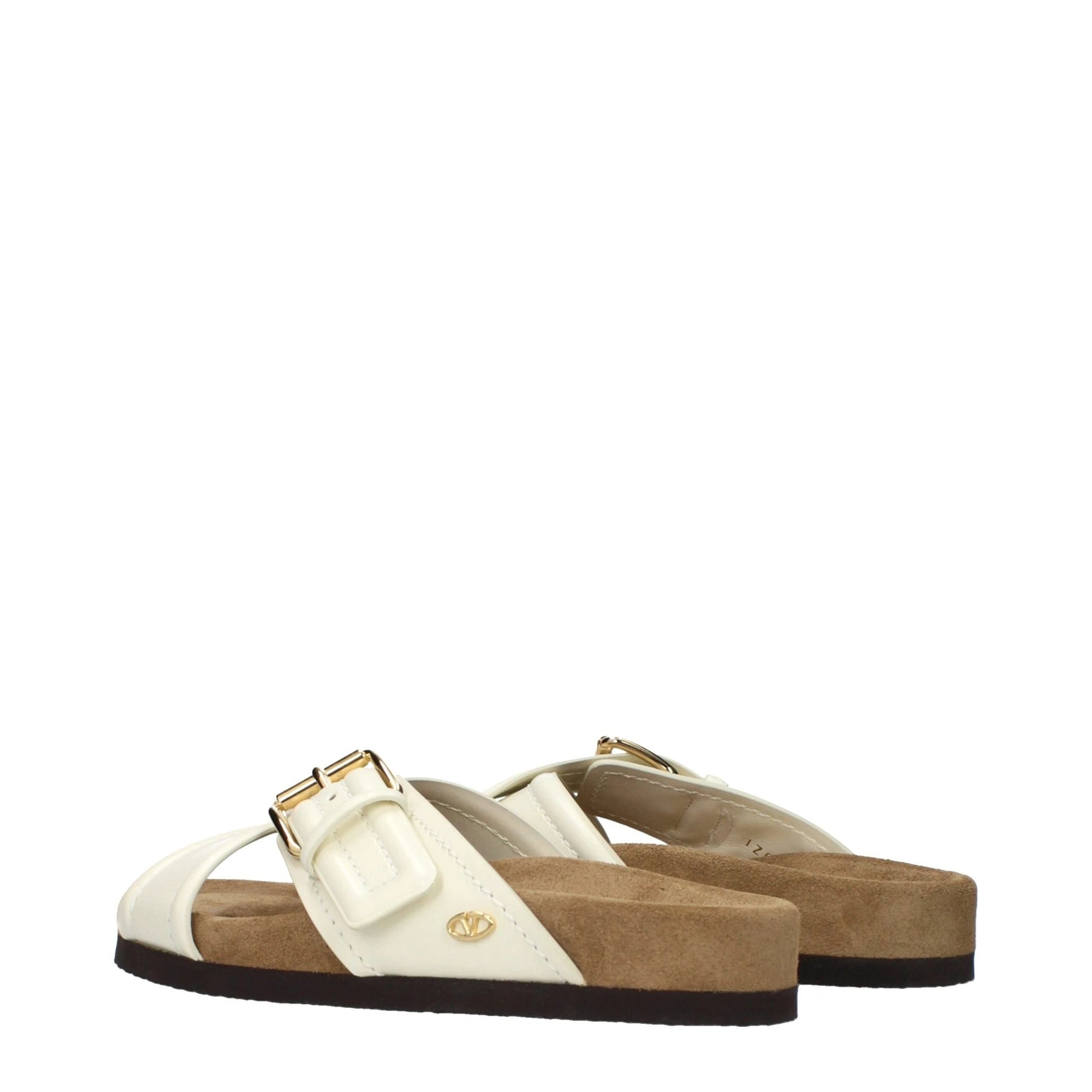 Valentino Garavani Beige Leder-Slipper by Valentino Garavani