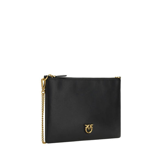 PINKO Schwarze Kalbsleder Schultertasche Bos Taurus by PINKO