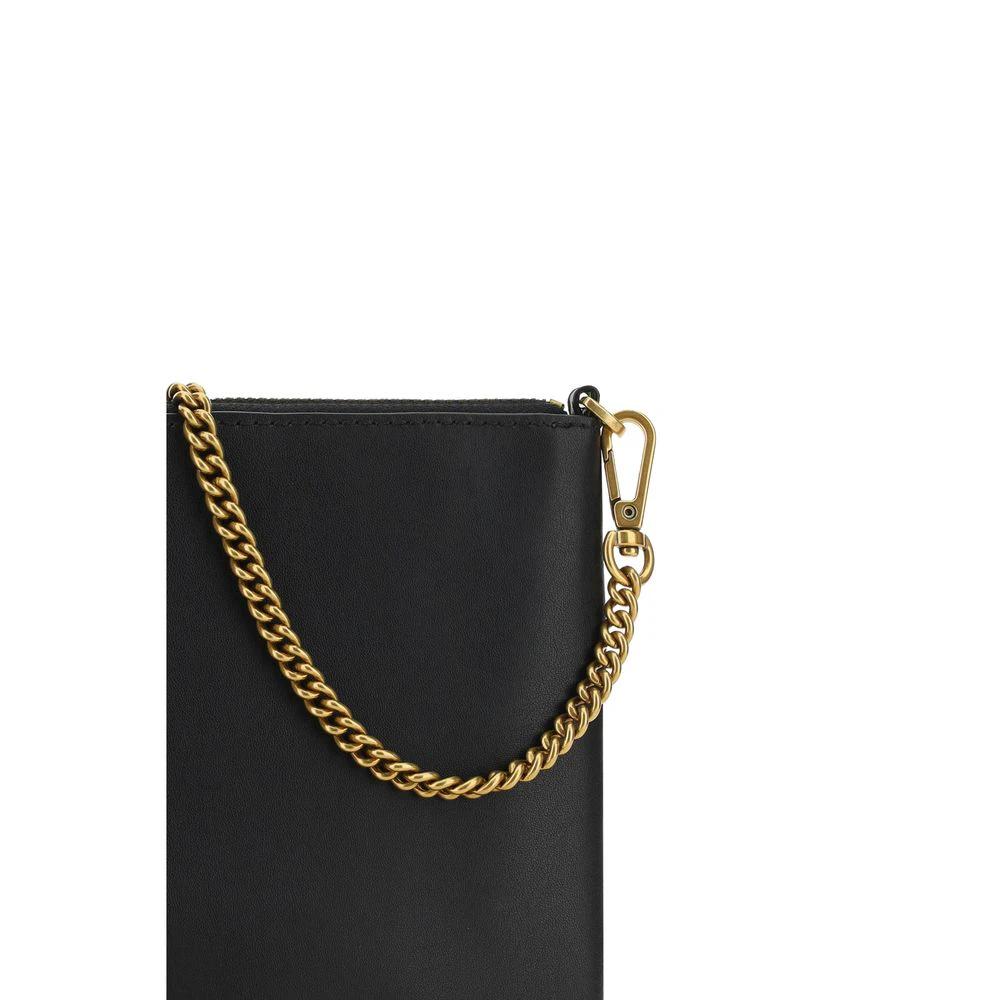 PINKO Schwarze Kalbsleder Schultertasche Bos Taurus by PINKO