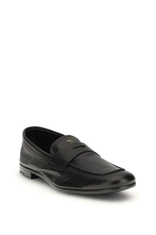Prada Schwarze Loafer aus Ziegenleder by Prada