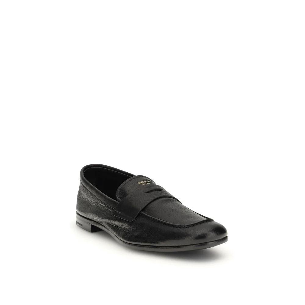 Prada Schwarze Loafer aus Ziegenleder by Prada