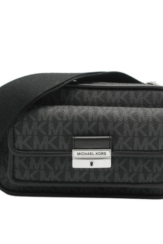 Michael Kors Schwarze Canvas Umhängetasche by Michael Kors