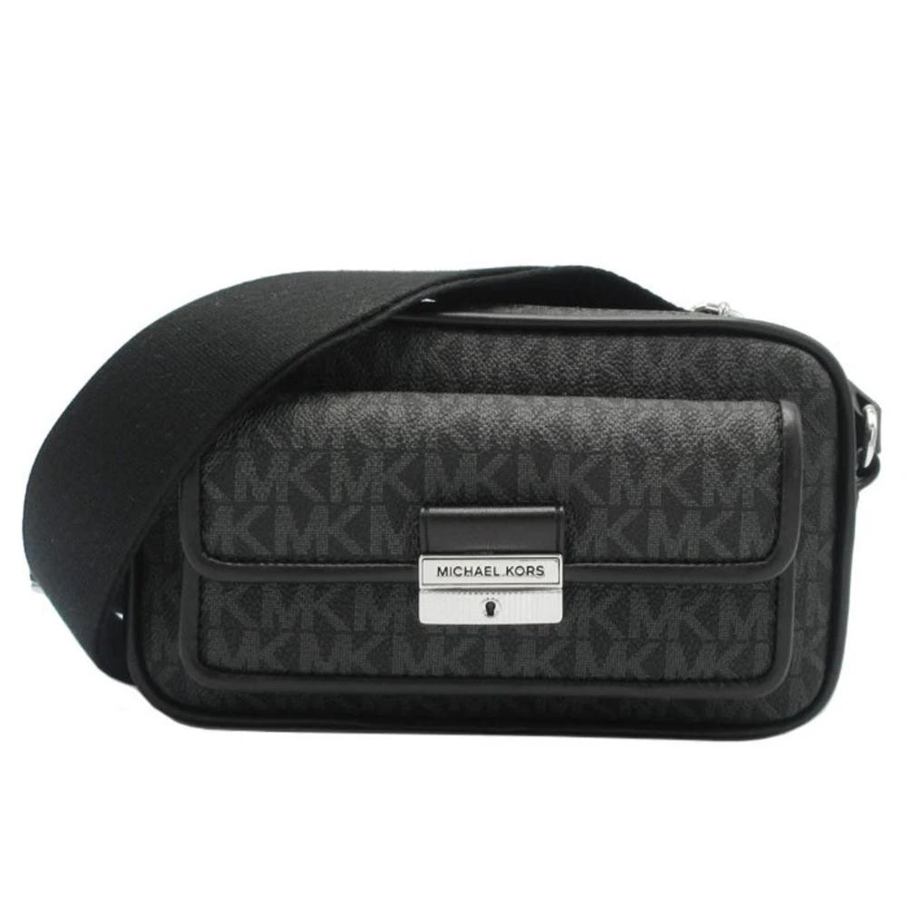 Michael Kors Schwarze Canvas Umhängetasche by Michael Kors