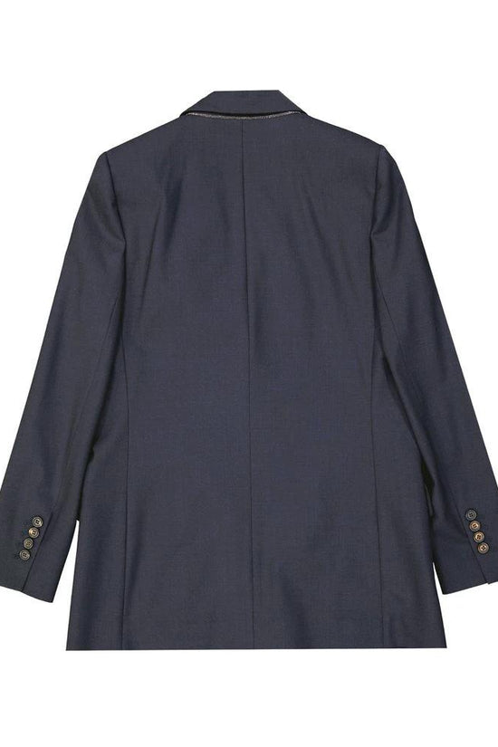 Brunello Cucinelli Blauer Sakko und Mantel aus reiner Schurwolle by Brunello Cucinelli