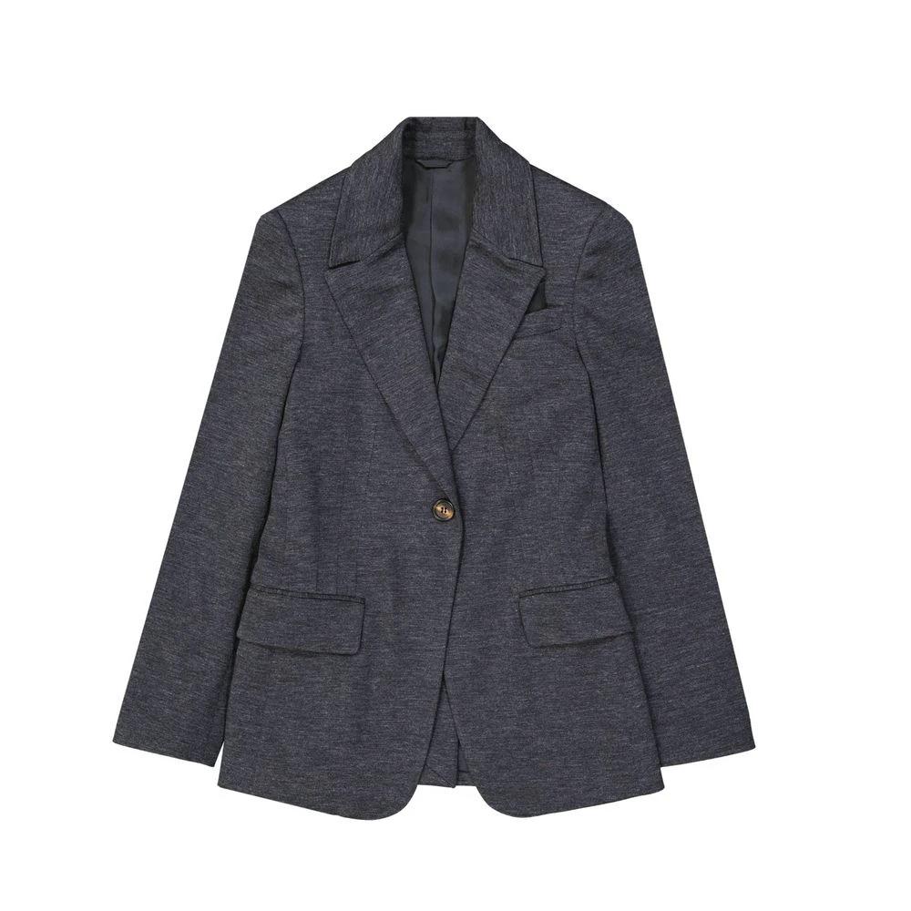 Brunello Cucinelli Cucinelli Grauer Wollblazer by Brunello Cucinelli Cucinelli