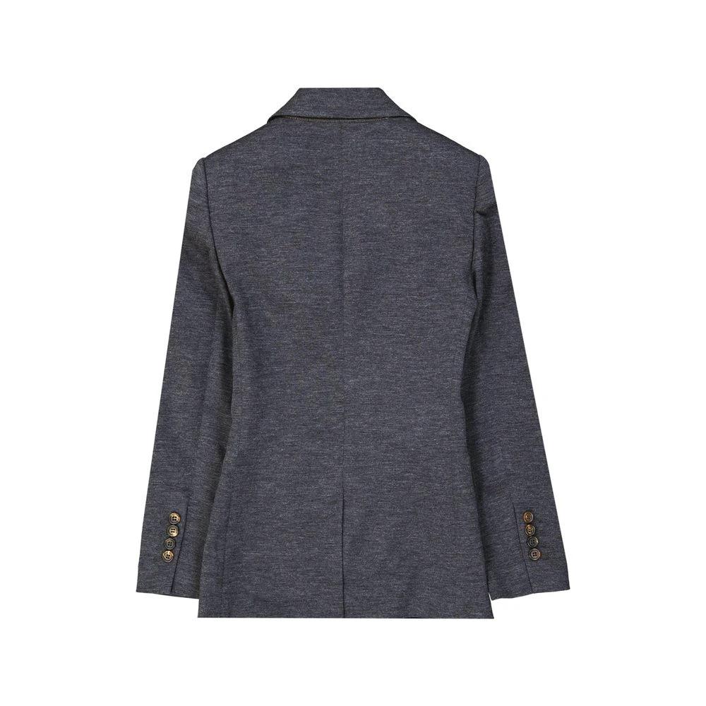 Brunello Cucinelli Grauer Wollblazer by Brunello Cucinelli