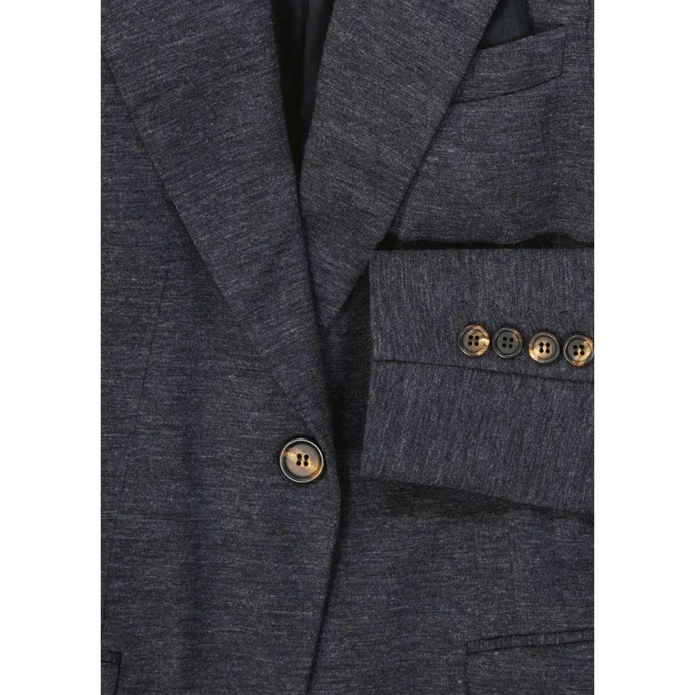 Brunello Cucinelli Grauer Wollblazer by Brunello Cucinelli