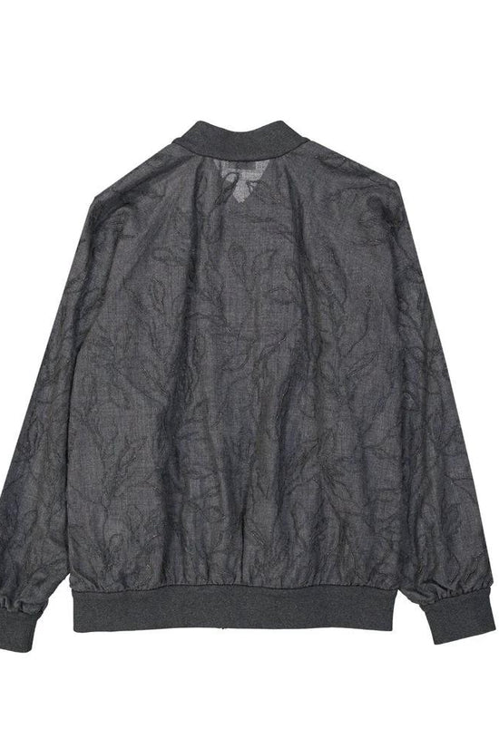Brunello Cucinelli Grauer Bomber aus reiner Schurwolle by Brunello Cucinelli