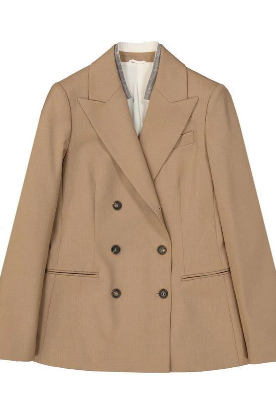 Brunello Cucinelli Cucinelli Brauner Wollmantel by Brunello Cucinelli Cucinelli