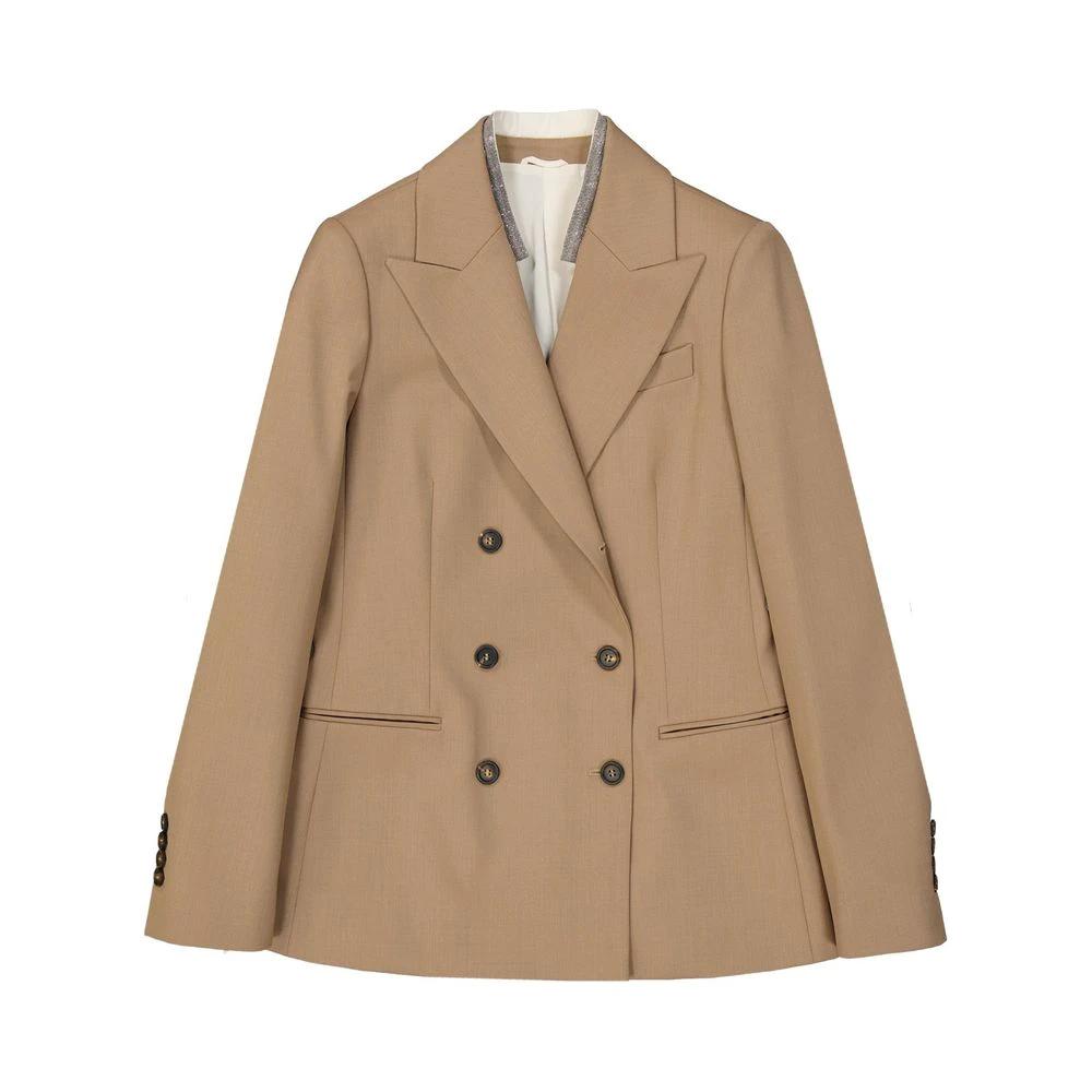 Brunello Cucinelli Cucinelli Brauner Wollmantel by Brunello Cucinelli Cucinelli